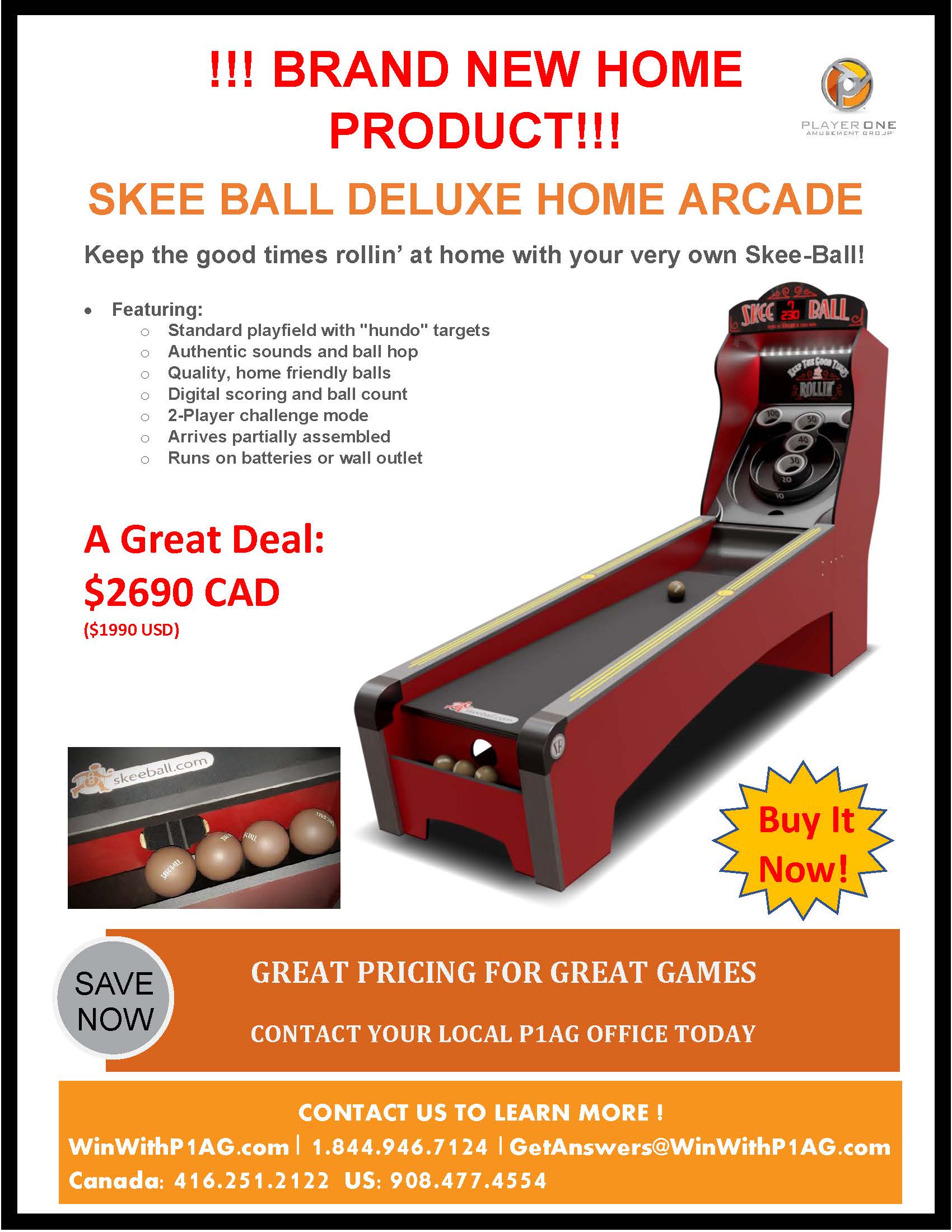 Skee Ball Home Arcade Deluxe Edition